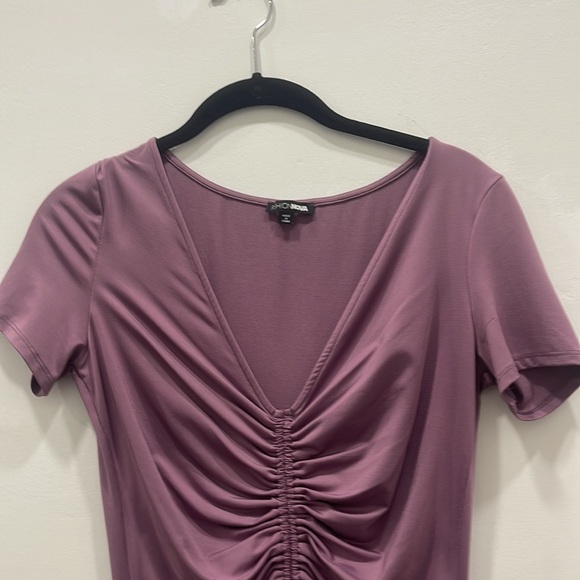 Scrunched Mauve Pink/Purple Dress - Picture 2 of 4